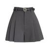Niche Printemps/Été 2024 Pantacourts de Tailleur Plissés A-line Taille Haute à Jambe Large pour Femme