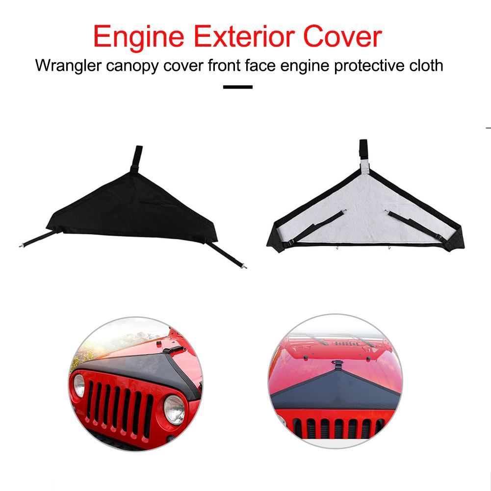 1 ks Plátěný kryt motorové kapoty auta Ochranná podprsenka na přední kapotu pro Jeep Wranglers TJ 1997-2006 Ochrana motoru Autopříslušenství