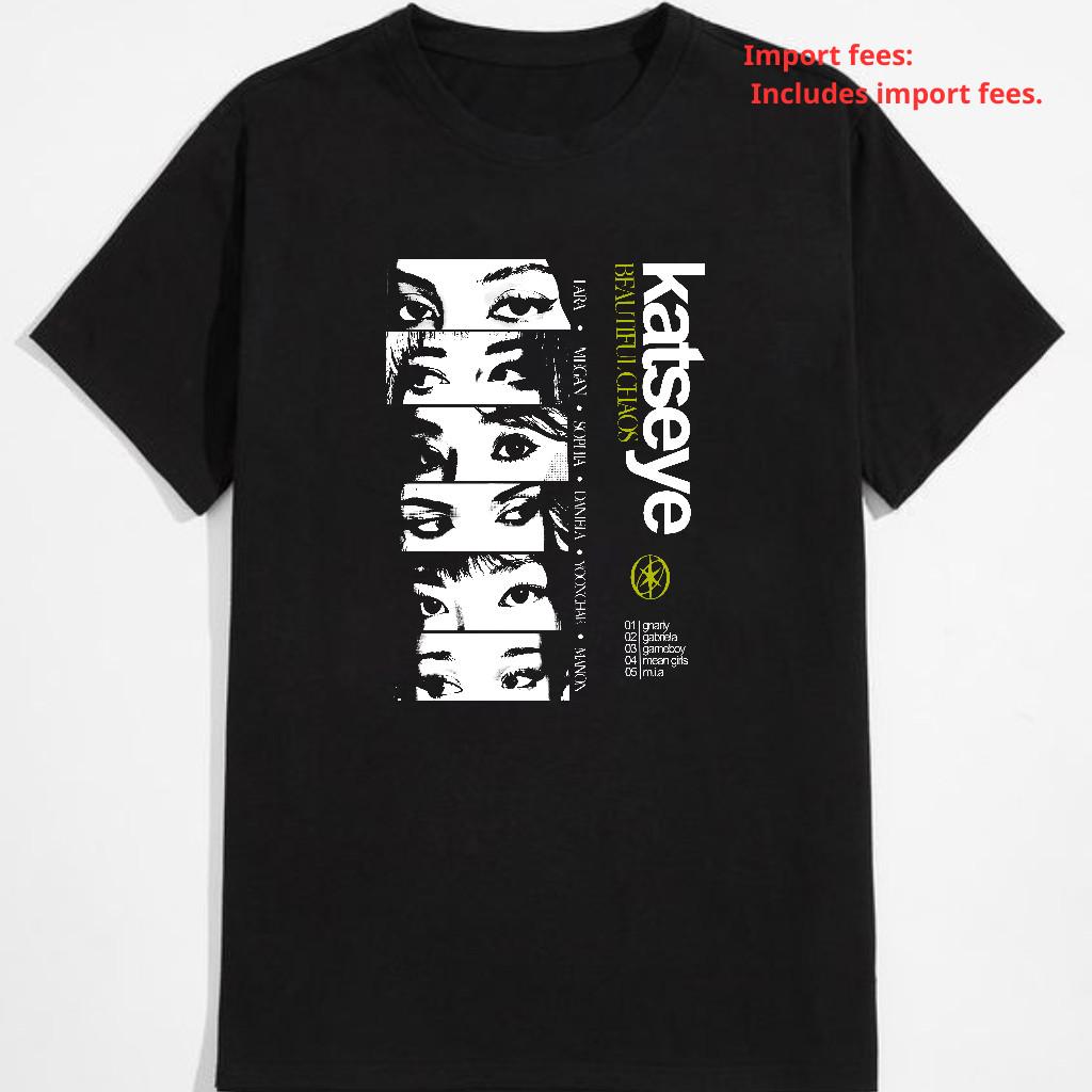 Katseye Beautiful Chaos Tour 2025 T-Shirt - Official Tour Merchandise S