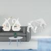Elegant Swan And Bull Ceramic Resin Animal Sculpture Set for Modern Home Office Bookshelf Cabinet