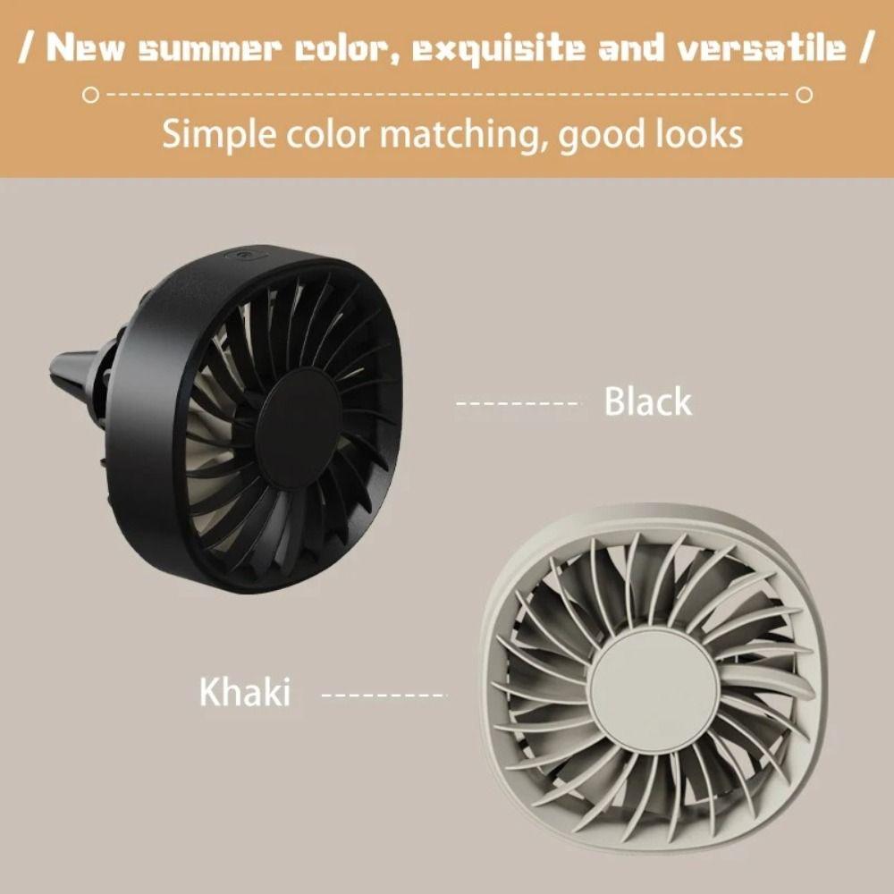 Plastic Car Air Outlet Fan Heat Dissipation Car Rear Seat Fan USB Cooling Fan  Summer