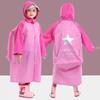 New Model Raincoat for Primary and Middle School Students, Unisex Children's One-Piece Rain Poncho, Thickened with Extended Backpack Space