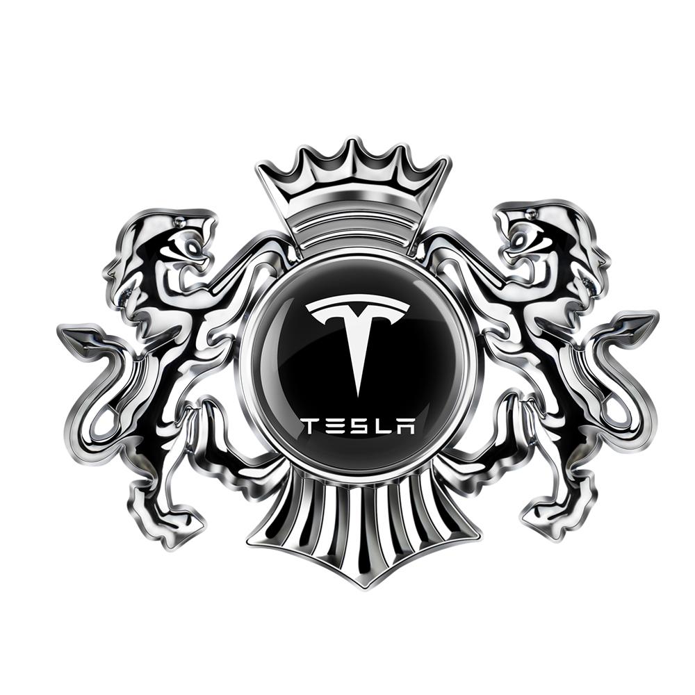 

1pcs Metal Car Fender Trunk Body Stickers Accessories For Tesla Model 3 Model S X SpaceX Cybertruck Model Y Coil Mod Roadster