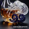 Exquisite Octopus Sculpted Glass Bottle For Liquid Dispensing And Artistic Display Transparent Color