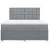 Box Spring Bed with Mattress Light Grey 180 x 200 cm Fabric