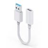 Cavo Adattatore da USB 3.0 Maschio a USB C Femmina 5Gbps per Ricarica Rapida e Trasferimento Dati Cavo di Conversione per Cuffie Digitali
