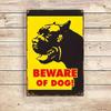 Vorsicht Hund Metallschild Vintage Garagendekoration