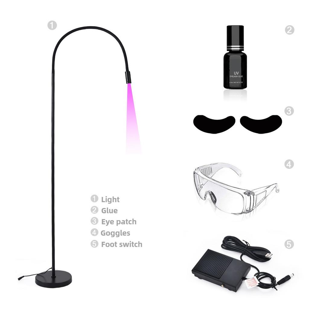UV Pedal Foot Control LED Beauty Nail Floor Light Professional Beauty Salon Equipment Eyelash Glue Phototherapy Lamp