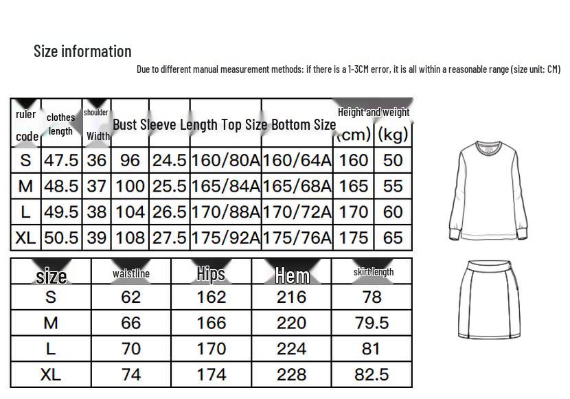 Chinese Style Button-Detail Top and High-Waisted Skirt Two-Piece Set
