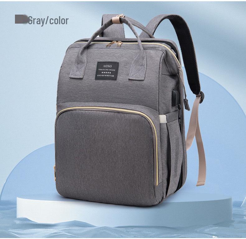 

Upgraded Lightweight Multifunctional Mummy Bag with Folding Baby Bed серый