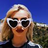 Trendy Peach Heart Sunglasses for Women - Stylish, Comfortable, and Face Slimming