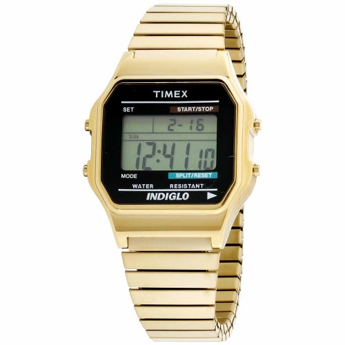 

TIMEX Unisex Classic Digital Gold Watch T78677
