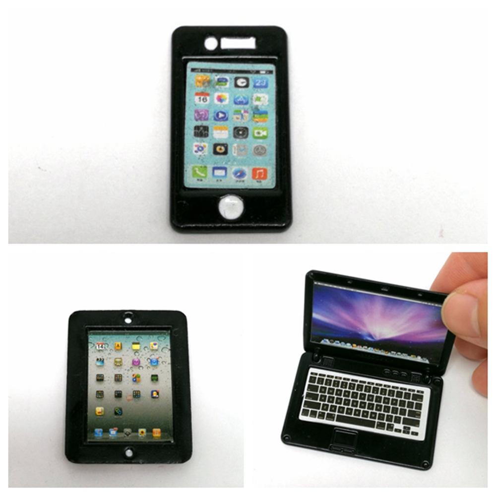 Doll House DIY Accessories Zinc Zinc Alloy Figurines Dollhouse Miniature Decoration Crafts Simulation Laptop