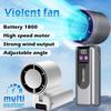 JKUOO USB Handheld Fan 2026 Three-in-One Operation, Portable LargeCapacity Battery Cooling Fan with 199 Adjustable Speeds
