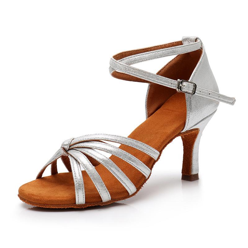 Women Shoes Women Ballroom Latin Dance Shoes Tango Soft Sole Modern Jazz Dancing Performance Shoes 5/7cm Women Practice Sandals