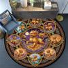 Tapis rond à motifs de dessins animés, tapis de sol antidérapant pour salon, chambre, canapé et salle de jeux