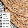 Pot Mats Handwoven Rattan Placemats Round Heat Insulation Mats Natural Woven Table Mats for Dining Home Wedding Decoration