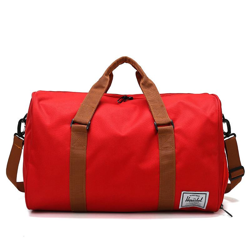 The new Korean version of the portable travel bag is a simple multi-functional duffel bag, dry and wet separation sports fitness bag.