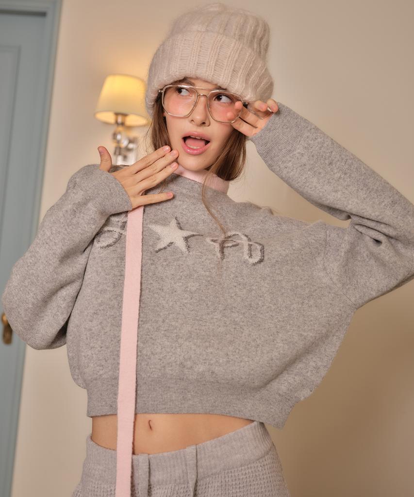 MELLY&ROSE La Crop Pullover(310307)_Gray