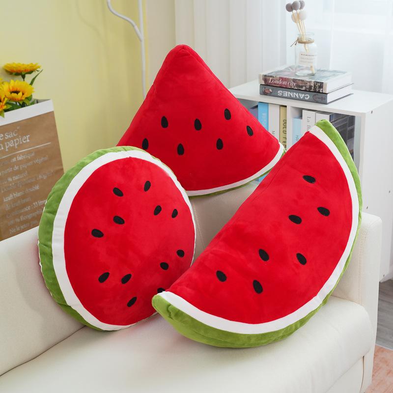 Creative watermelon throw pillow plush toy doll sofa cushion children's doll soothing doll activity gift