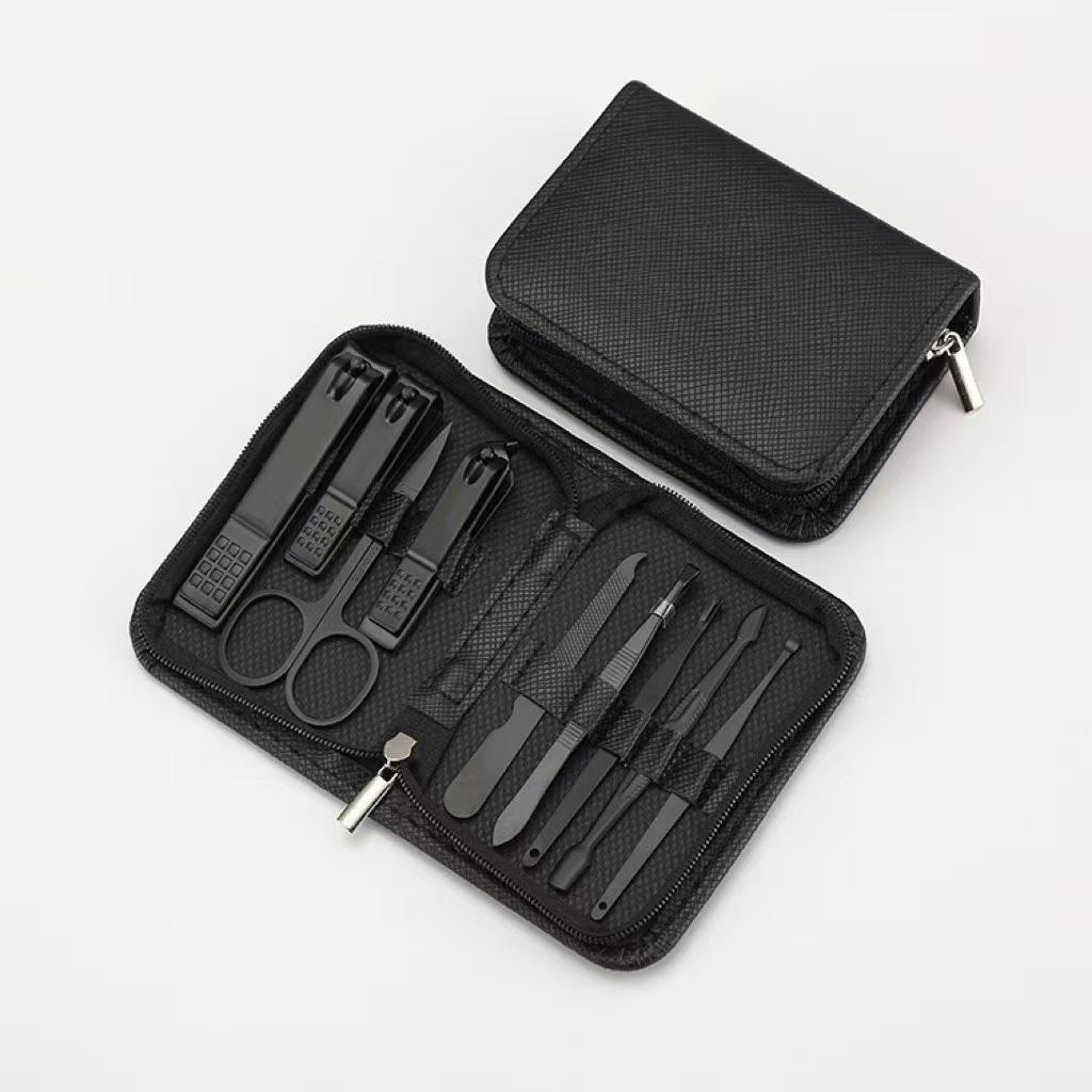 6-Piece Stainless Steel Nail Clipper & Scissors Set with Zippered Storage Bag