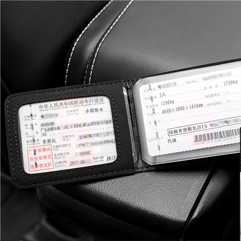 Ultra Thin Driver License Car Leather Wallet Clip For Mitsubishi Pajero Diamante L200 Lancer Galant Mirage RVR Car Accessories