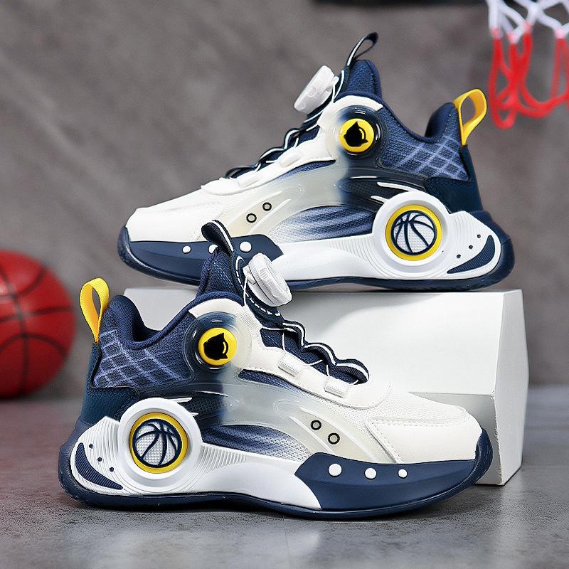 New Boys Spring Spring Autumn Children's Mesh Breathable Medium Older Boys Soft Sole Slow Shock Trend Running Sneakers