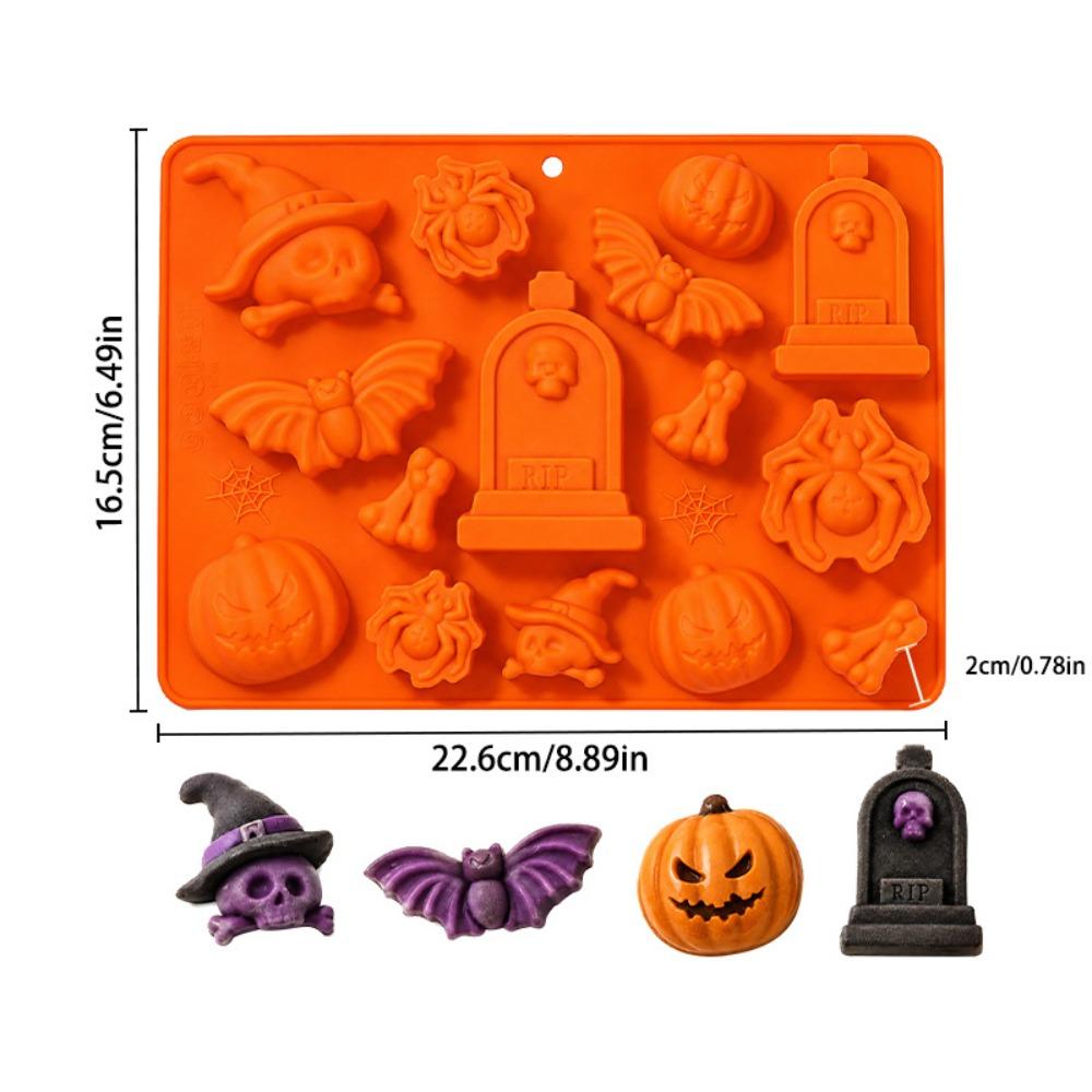 Food Grade Silicone Mousse Cake Mold Halloween Theme Baking Mould  Homemade Candy