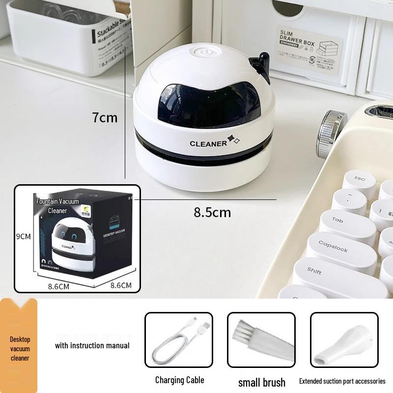 USB Rechargeable Mini Desktop Vacuum Cleaner for Dust and Shavings
