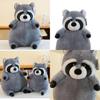Adorable Plush Raccoon Toy Soft Comforting Cuddly Pillow For Kids With Custom Design
