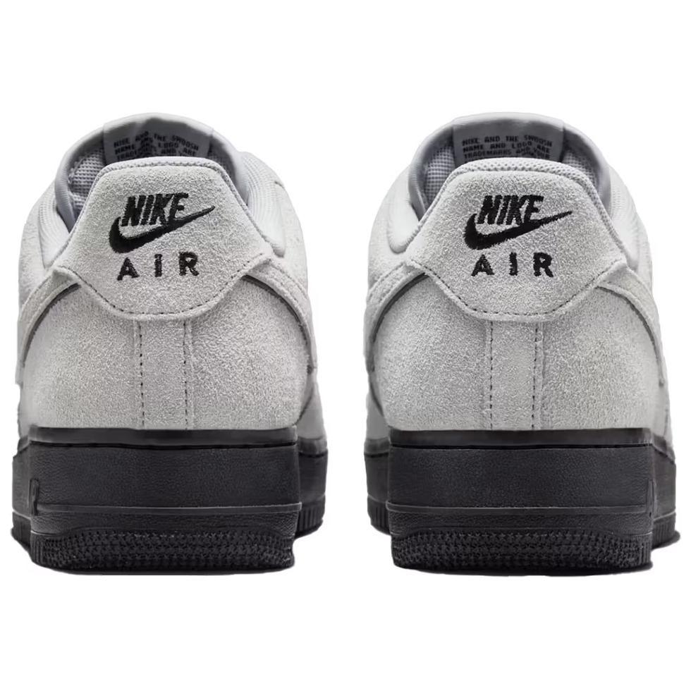 Nike Air Force 1 Low '07 LV8 Grigio Fumo Chiaro Pelle Scamosciata Nera HQ1966-001