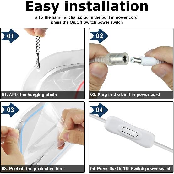 Ultra Bright LED Open Signs for Business, 16’’x 9’’ Neon Open Sign, Vertical Light up Sign with ON/OFF Switch adapter for Window Bars Cafes