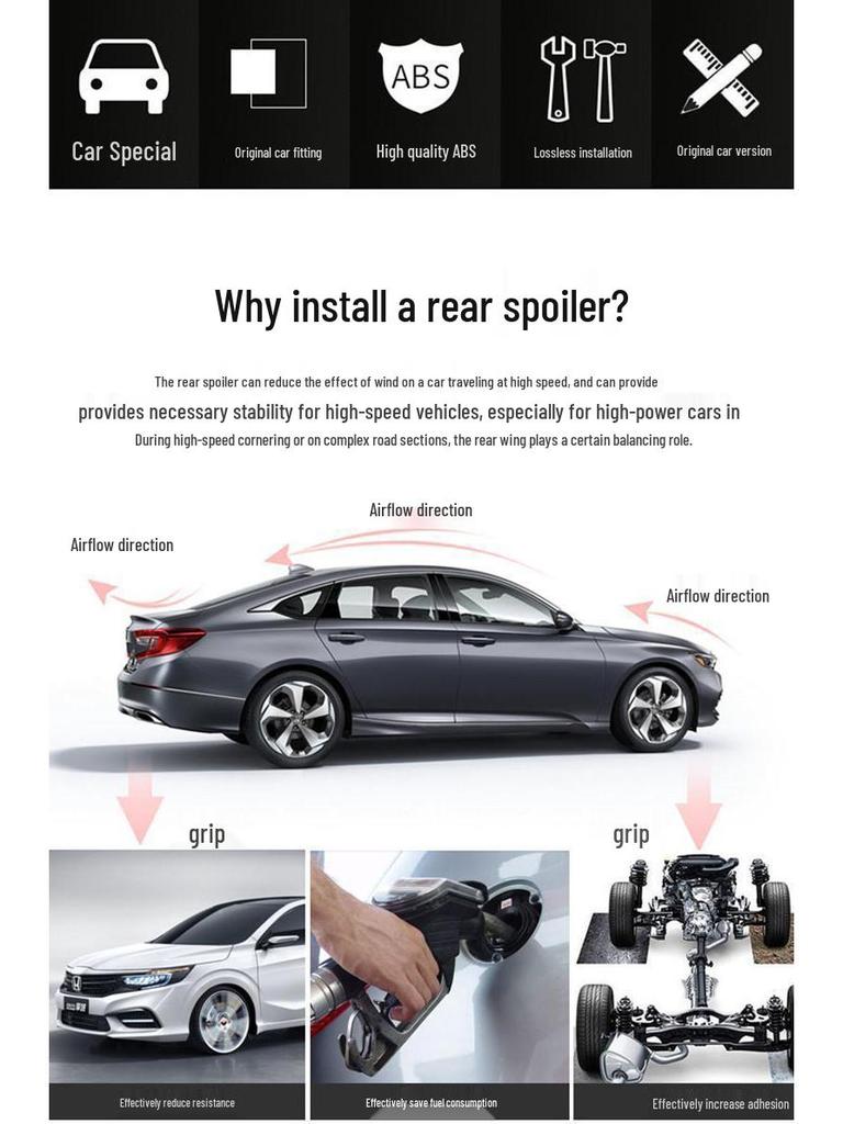 Toyota Camry TRD Sports Style Seagull Rear Wing Modification