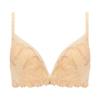 AMOSTYLE BY Triumph Deep V Bra Mermaid Shell M001 Size E75 (Unpadded) (Beige)