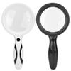 5X 10X Handheld Magnifying Glass Brightness Adjustable LED Magnifier for Reading Repair