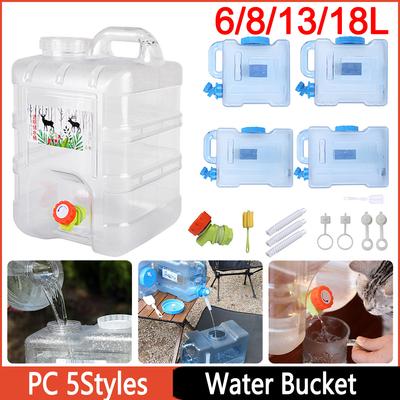 Camping Bucket Water Storage Portable Water Tank Container 10L with Faucet Large Capacity for Camping Cooking Picnic Hiking