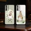 Cute P-Peter Rabbit Phone Case For Samsung S25,S24,S21,S22,S23,S30,Ultra,S20,Plus,Fe,Lite Black Shell