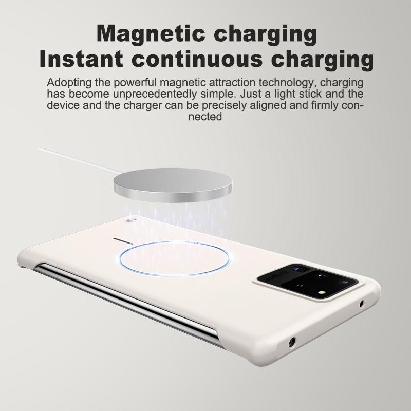 For Magsafe Frameless Magnetic Wireless Charging Phone Case For Samsung S20 FE Plus Ultra S20FE S20Plus Slim Hard Back Cover