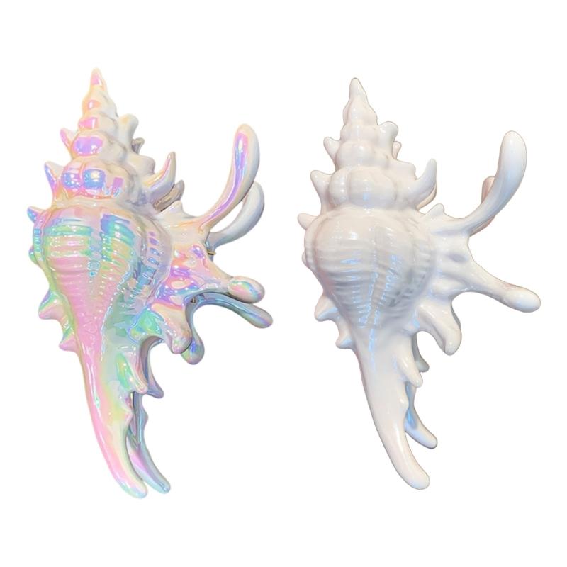 

2PCS Large Conch Hair Claw Clip For Women Stylish Acrylic Marine Theme Design Secure Holder Hair Clamp Hair Accessory