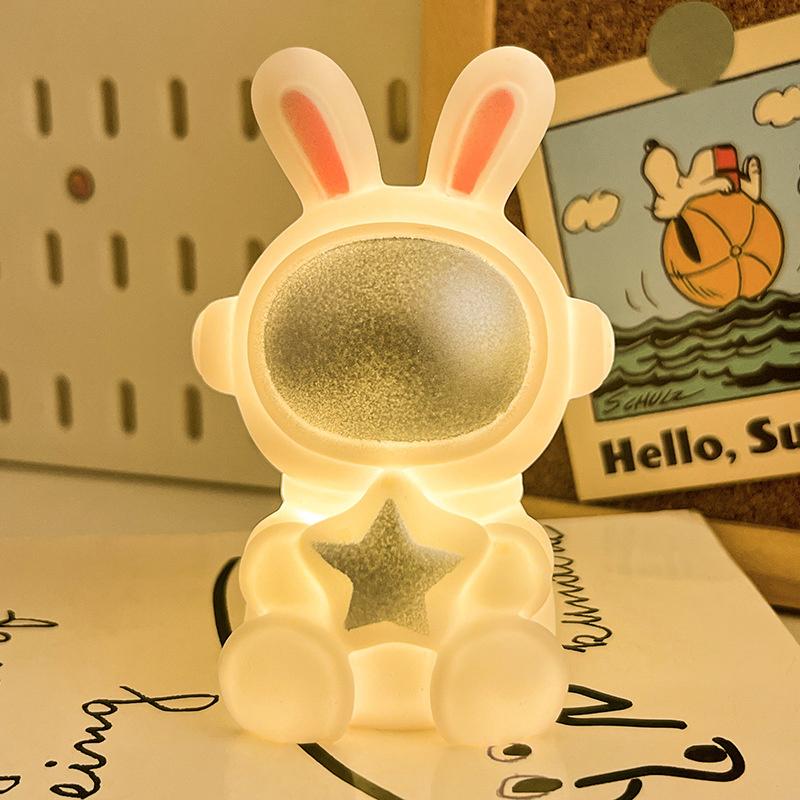 Creative Gift Astronaut Nightlight Cute Cartoon Rabbit Bedside Table Decoration