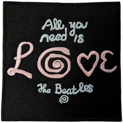 All You Need Is Love Woven Iron On Patch