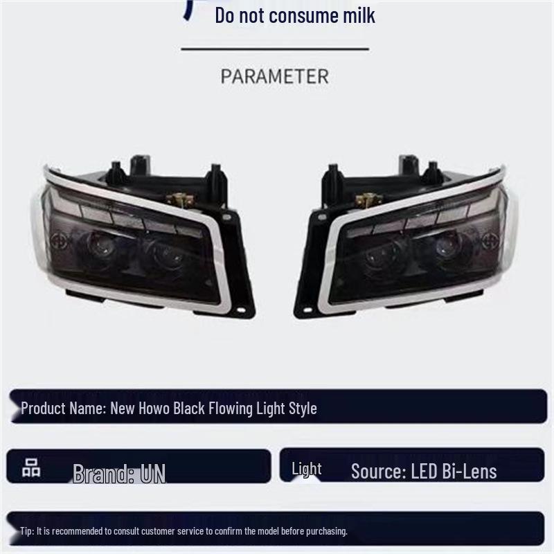 Sinotruk Howo 380/336 Dual-Lens Full LED Headlights - Super Bright Spotlight Flow
