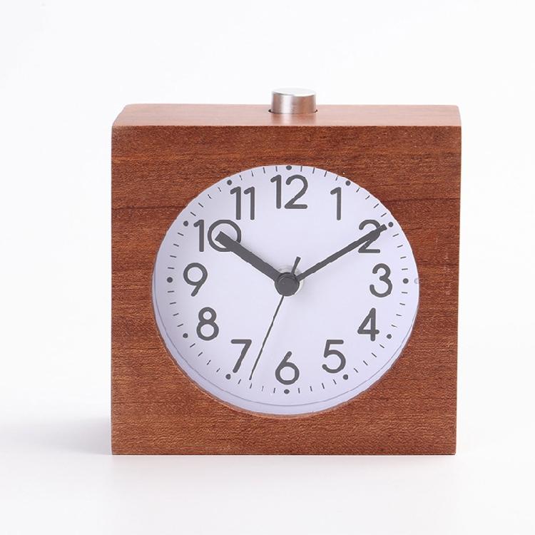 Alarm Clock Timer Reminder Square Wooden Alarm Clock for W/ Night Light for Stud
