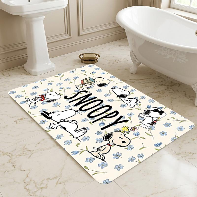 Snoopy Flowers Living Room Nonslip Area Rug Soft Carpet For Bedroom Game Playroom Sofa Office Home Decor Doormat Christmas Gift C926798