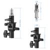 Selens Strobe Screw Compatible with Light Bracket, 180° Rotatable, 1/4-3/8" Adapter, Umbrellas, Stands, Flashes, Softboxes, etc.