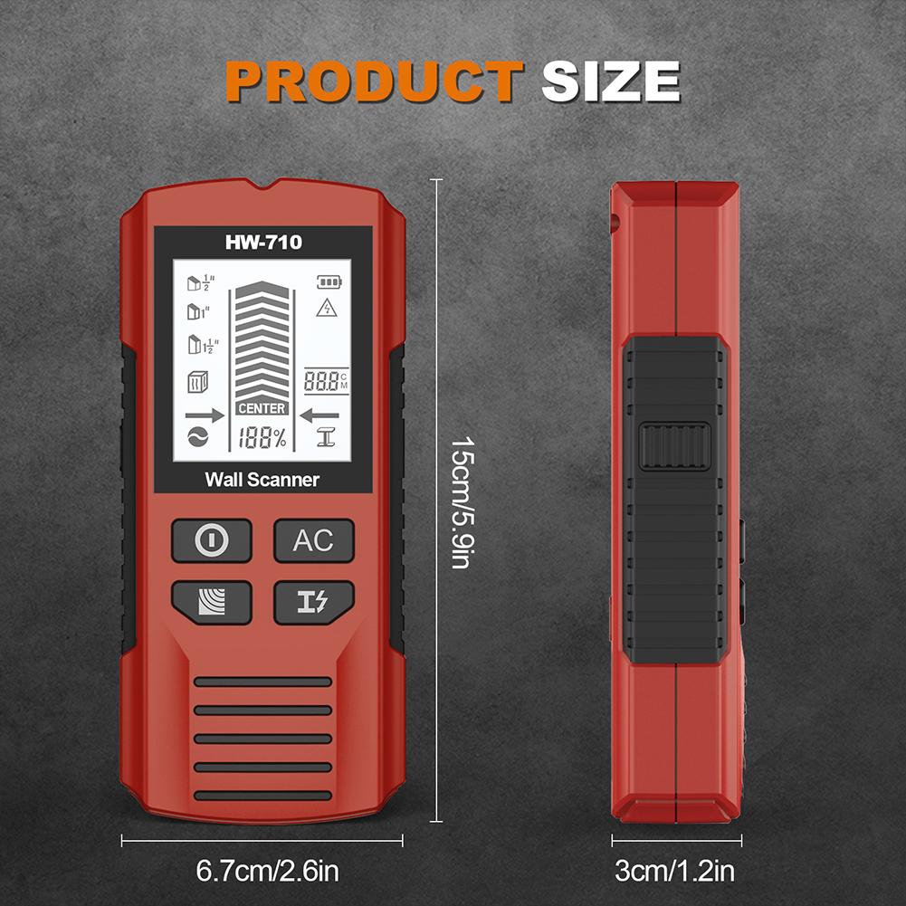 6-in-1 Electronic Wall Detector Finders Stud Finder Wall Scanner Handheld Metal Detector Locator for Detecting Measuring Instrum