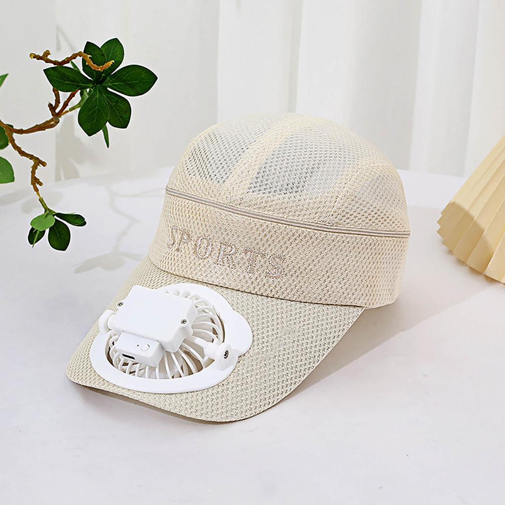 Summer Rechargeable Fan Hat With Strong Wind And Adjustable Sun For Adults With Sunshade And Empty Top Cap For Leisure Travel
