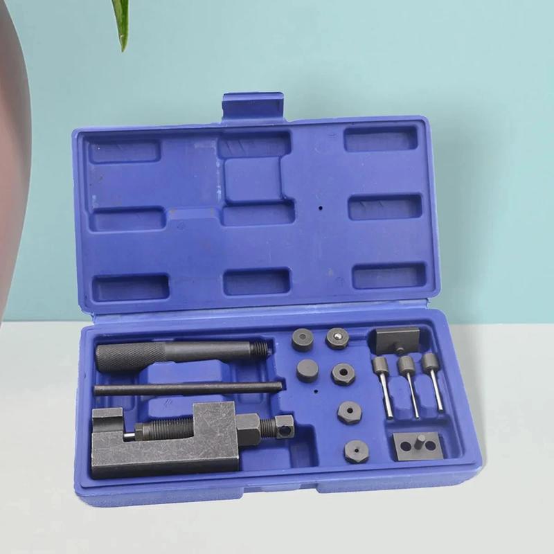 Motorcycle Chain Breaker Rivet Tool 6-Pin Chain Cutter Rivet Machine Bicycle Chain Pin Repair Tool Universal Heavy Duty for Bike