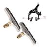Bike Brake Pads,1 Pair Aluminum V Brake Pads with Grooved   for Enhanced Stopping Power Quiet Braking Replacement for Most Calipers