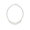 Tirr Lirr Tizen Maximize Shell Pearl 6mm Point Chain Silver-White Bead Necklace TNSSVW14035M